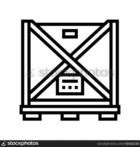 oversize parcel package line icon vector. oversize parcel package sign. isolated contour symbol black illustration. oversize parcel package line icon vector illustration