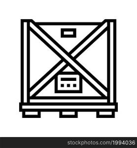 oversize parcel package line icon vector. oversize parcel package sign. isolated contour symbol black illustration. oversize parcel package line icon vector illustration