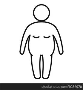 Overweight student icon. Outline overweight student vector icon for web design isolated on white background. Overweight student icon, outline style