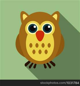 Owl animal icon. Flat illustration of owl animal vector icon for web design. Owl animal icon, flat style