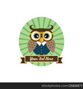 owl art theme. cool owl art theme vector graphic illustration
