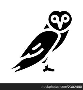 owl bird glyph icon vector. owl bird sign. isolated contour symbol black illustration. owl bird glyph icon vector illustration