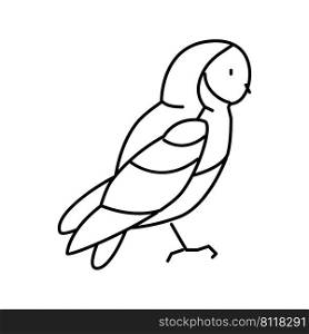 owl bird line icon vector. owl bird sign. isolated contour symbol black illustration. owl bird line icon vector illustration