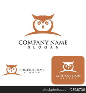 Owl bird logo and symbol vector