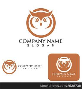 Owl bird logo and symbol vector