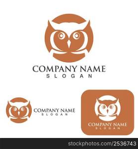 Owl bird logo and symbol vector
