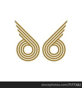 Owl Eye Ornament Lines Logo Template Illustration Design. Vector EPS 10.