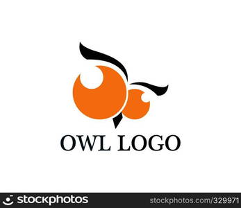 Owl head bird logo vector template