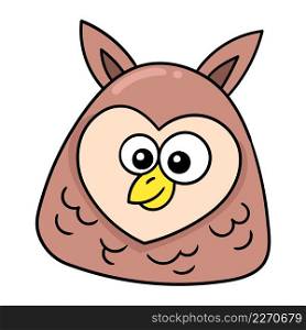 owl head funny expression smiling