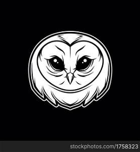 Owl head illustration vector
