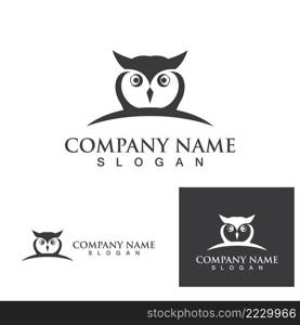 Owl head logo and symbol vector