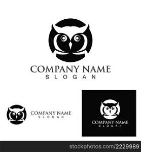 Owl head logo and symbol vector