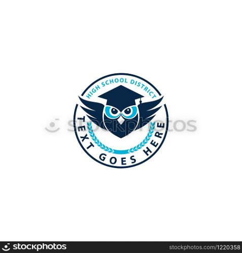 Owl icon education vector logo design.