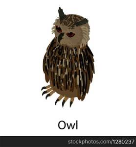 Owl icon. Isometric illustration of owl vector icon for web. Owl icon, isometric style