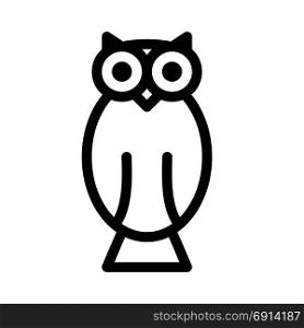 owl, icon on isolated background