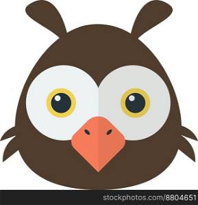 owl illustration in minimal style isolated on background