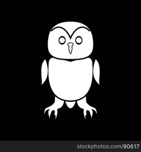 Owl it is white icon .. Owl it is white icon . Flat style .