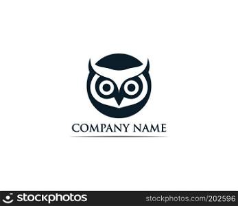 Owl logo bird vector