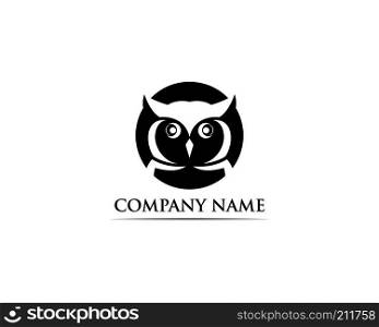 Owl logo bird vector