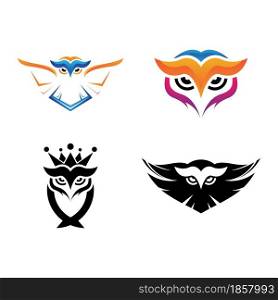 Owl logo template vector icon set design