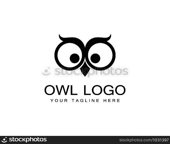 Owl logo template vector illustration