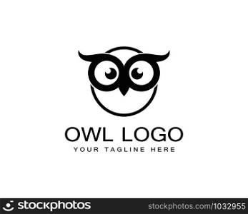 Owl logo template vector illustration