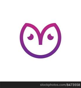 Owl logo vector icon flat design template