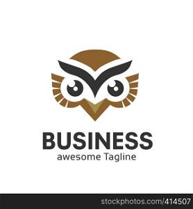 Owl logo vector in modern colorful logo design, Owl icon vector isolated on white background