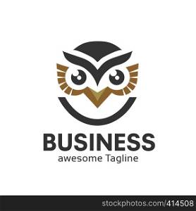 Owl logo vector in modern colorful logo design, Owl icon vector isolated on white background