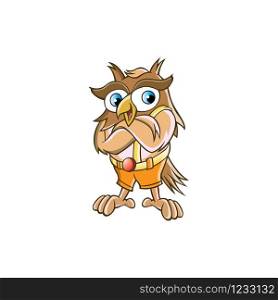 Owl mascot character vector illustration design.