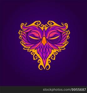 owl mask abstract Illustrations for your work Logo, mascot merchandise t-shirt, stickers and Label designs, poster, greeting cards, party advertising business company or brands