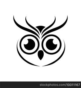 Owl simple logo vector illustration template design.