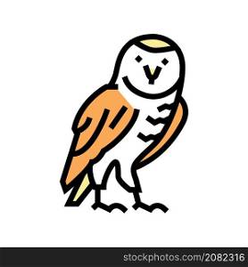 owl wild bird color icon vector. owl wild bird sign. isolated symbol illustration. owl wild bird color icon vector illustration