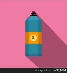 Oxigen spray icon. Flat illustration of oxigen spray vector icon for web design. Oxigen spray icon, flat style