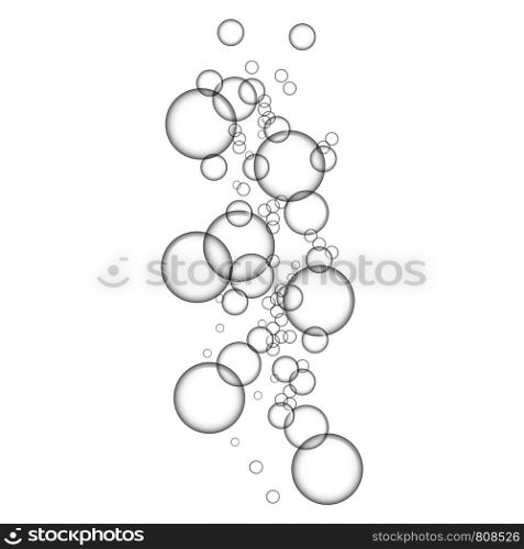 Oxygen bubbles icon. Realistic illustration of oxygen bubbles vector icon for web design. Oxygen bubbles icon, realistic style
