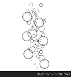 Oxygen bubbles icon. Realistic illustration of oxygen bubbles vector icon for web design. Oxygen bubbles icon, realistic style