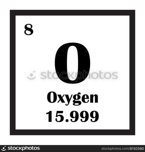 Oxygen chemical element icon vector illustration design