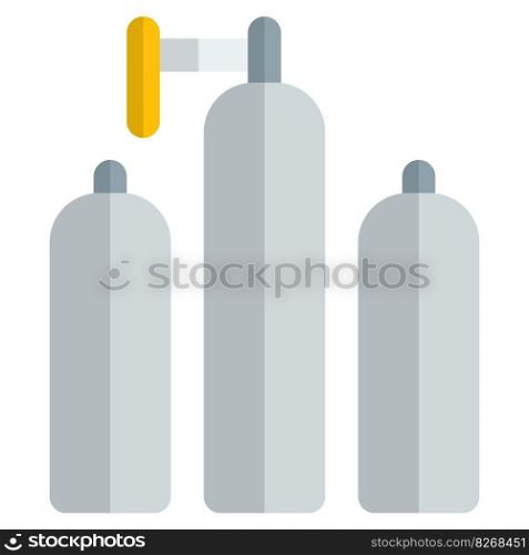 Oxygen cylinder for hospital emergency patients.