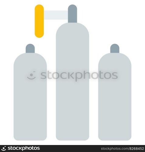 Oxygen cylinder for hospital emergency patients.