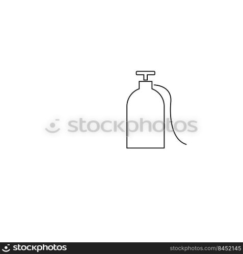 Oxygen Cylinder icon, Gas cylinder tank for all inert and mixed inert gases, vector icon - Vector