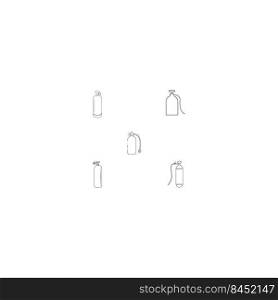 Oxygen Cylinder icon, Gas cylinder tank for all inert and mixed inert gases, vector icon - Vector