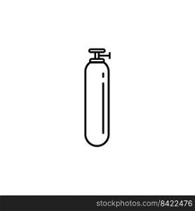 oxygen cylinder icon vector illustration logo design