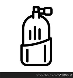 oxygen cylinder line icon vector. oxygen cylinder sign. isolated contour symbol black illustration. oxygen cylinder line icon vector illustration