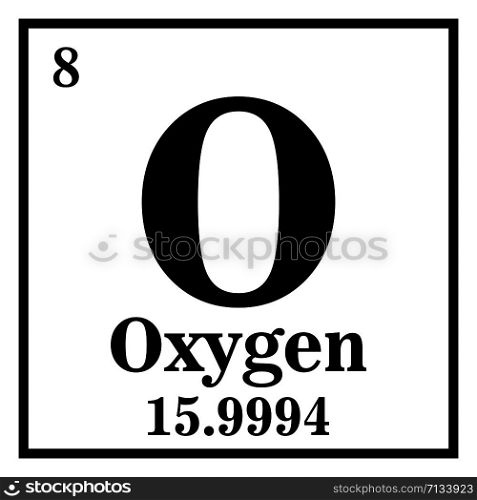 Oxygen Periodic Table of the Elements Vector illustration eps 10.. Oxygen Periodic Table of the Elements Vector illustration eps 10