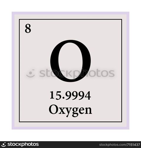 Oxygen Periodic Table of the Elements Vector illustration eps 10.. Oxygen Periodic Table of the Elements Vector illustration eps 10