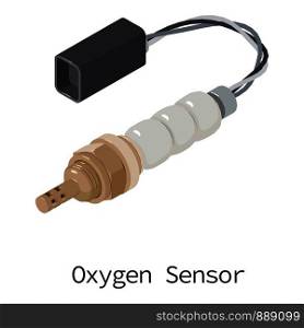 Oxygen sensor icon. Isometric illustration of oxygen sensor vector icon for web. Oxygen sensor icon, isometric 3d style