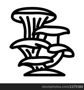 oyster mushroom line icon vector. oyster mushroom sign. isolated contour symbol black illustration. oyster mushroom line icon vector illustration