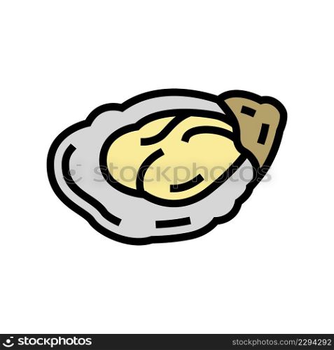 oyster seafood color icon vector. oyster seafood sign. isolated symbol illustration. oyster seafood color icon vector illustration