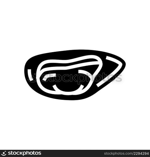 oyster seafood glyph icon vector. oyster seafood sign. isolated contour symbol black illustration. oyster seafood glyph icon vector illustration