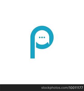 P chat logo icon symbol icon illustration design  